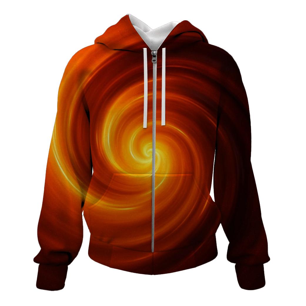 Molten Amber Vortex Gradient premium hoodies