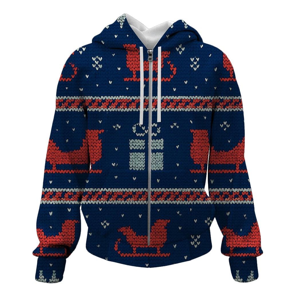 Aurora Sleigh Speedway Pattern designer hoodies