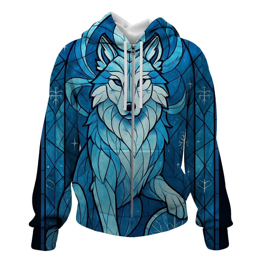 Cathedral Of The Frost Guardian Wolf premium hoodies