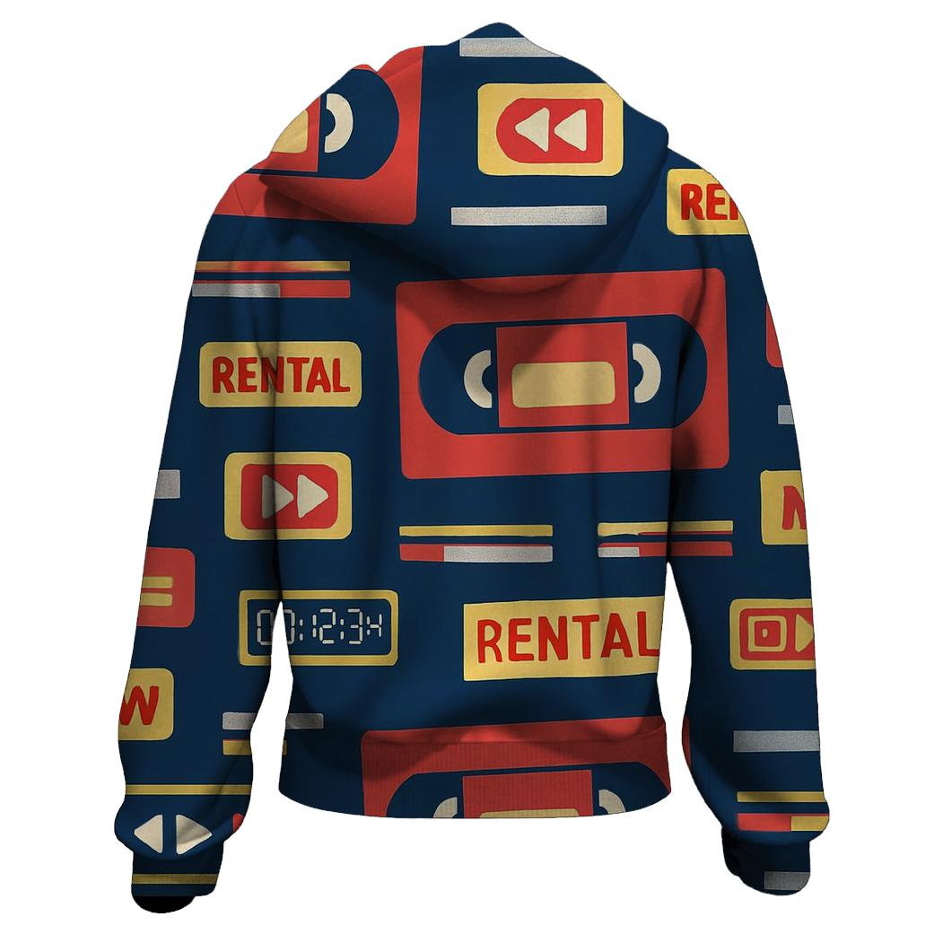 VHS Rental Sticker Collage hoodies fashion