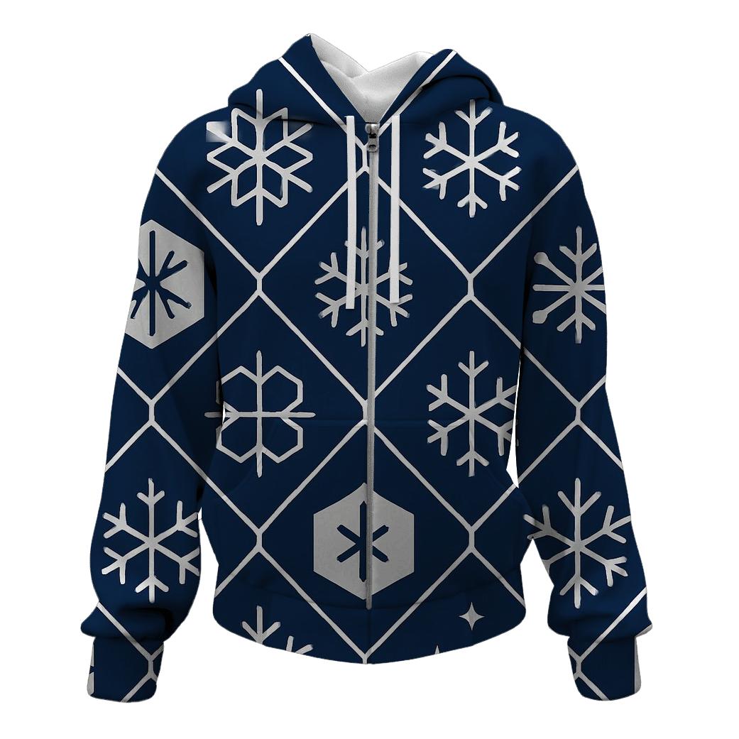 Snowflake Constellation Quilt zip-up hoodies