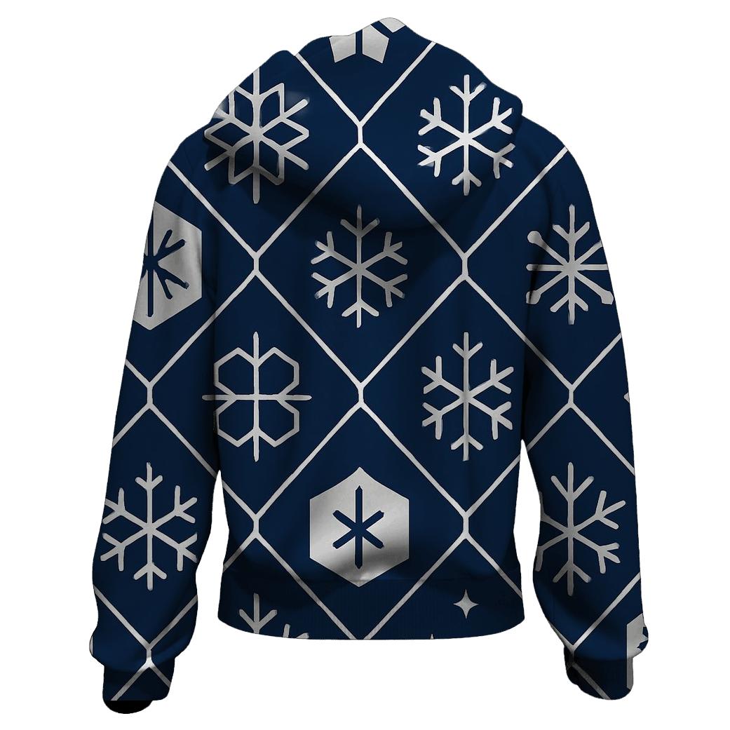 Snowflake Constellation Quilt zip-up hoodies