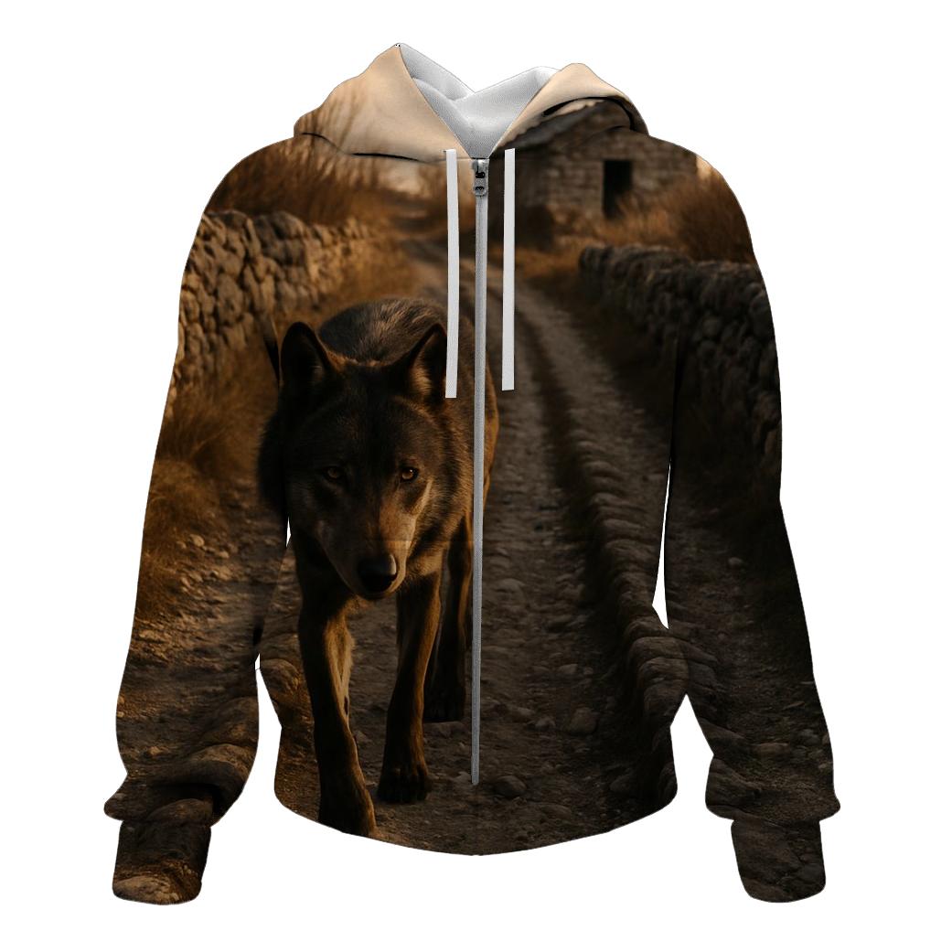 Apennine Wolf On Transhumance Stone Track hoodie designs