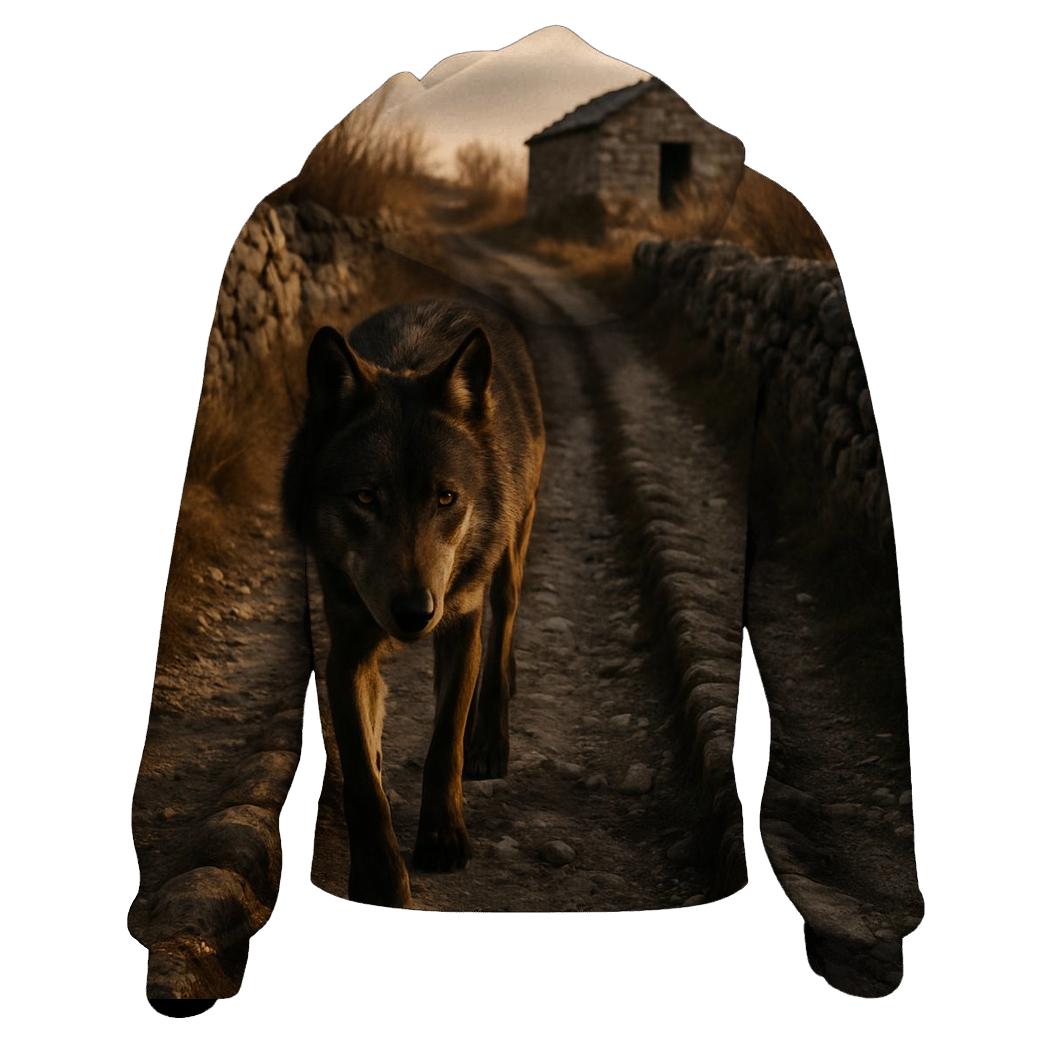 Apennine Wolf On Transhumance Stone Track hoodie designs