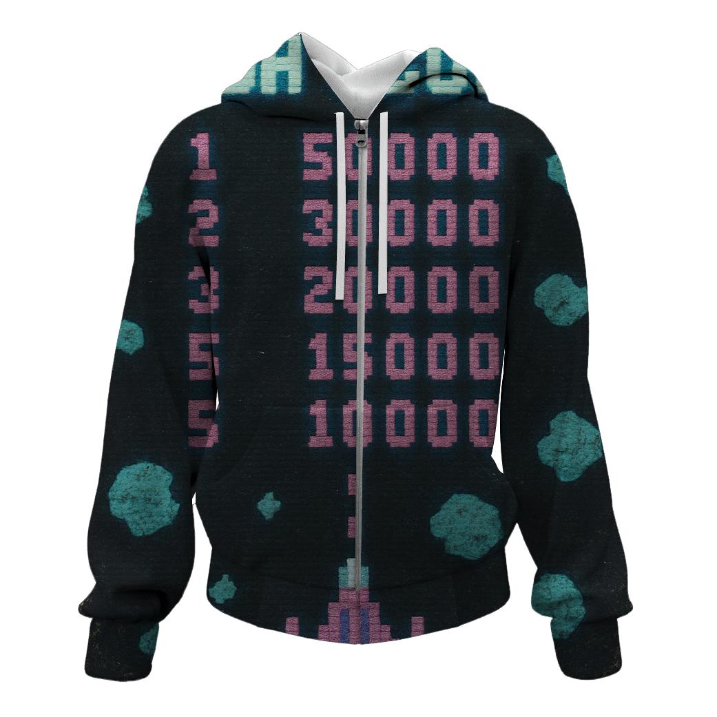 Aged Arcade Starfighter Score Screen pullover hoodies