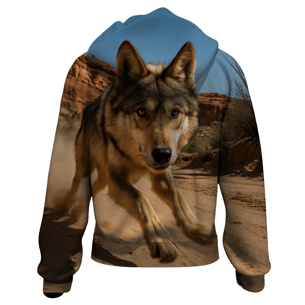 Mexican Gray Wolf In Borderland Canyon Dust hoodie designs