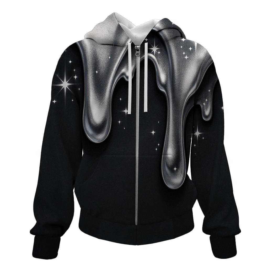 Silver Charcoal Starforge Drips lightweight hoodies