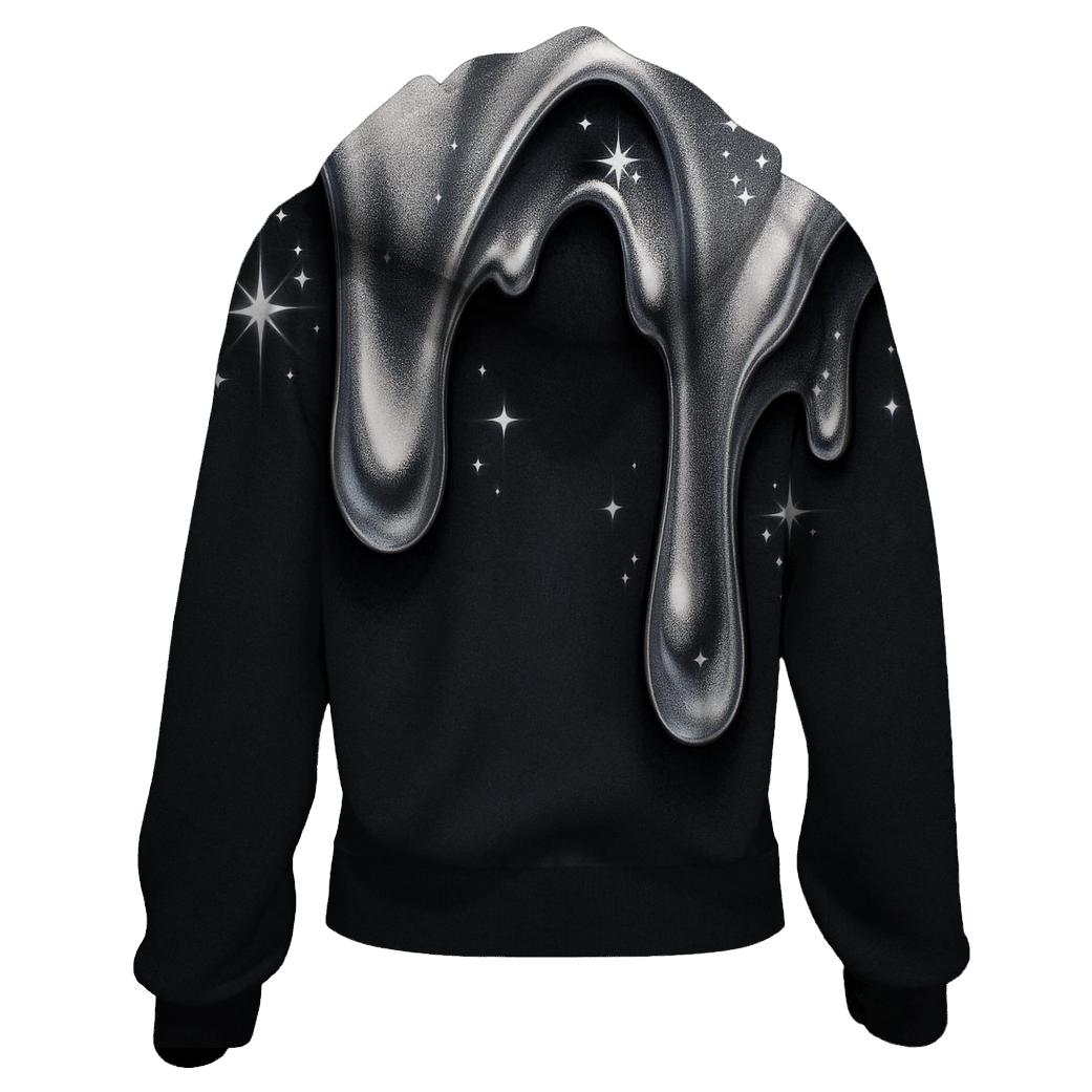Silver Charcoal Starforge Drips lightweight hoodies