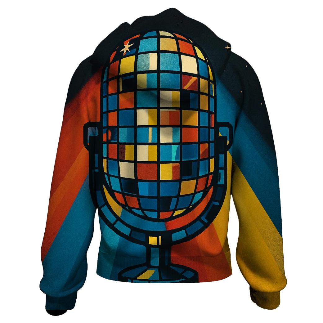 Disco Prism Microphone pullover hoodies