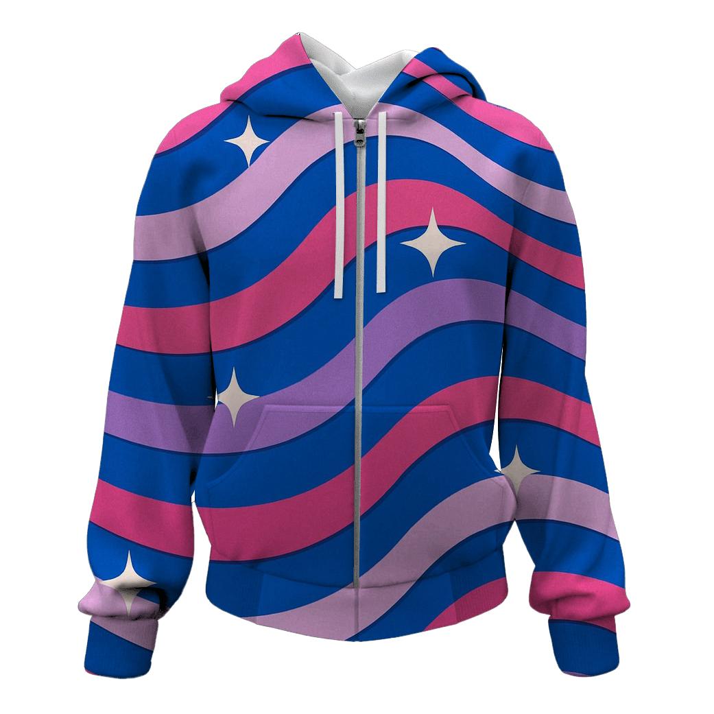 Roller Rink Neon Floor Waves premium hoodies