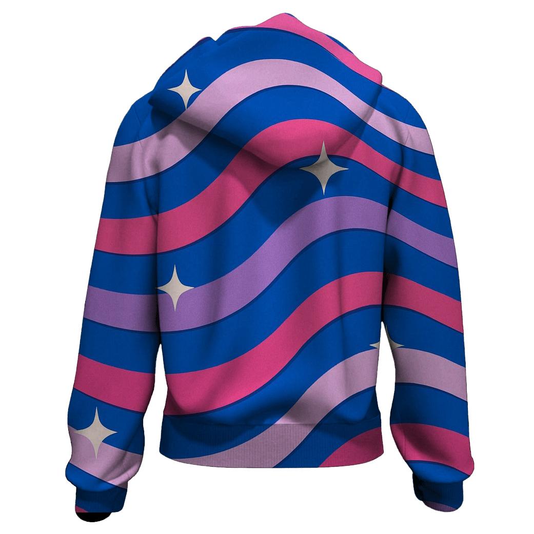 Roller Rink Neon Floor Waves premium hoodies