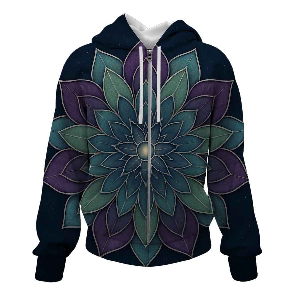 Night Garden Mandala Bloom pullover hoodies