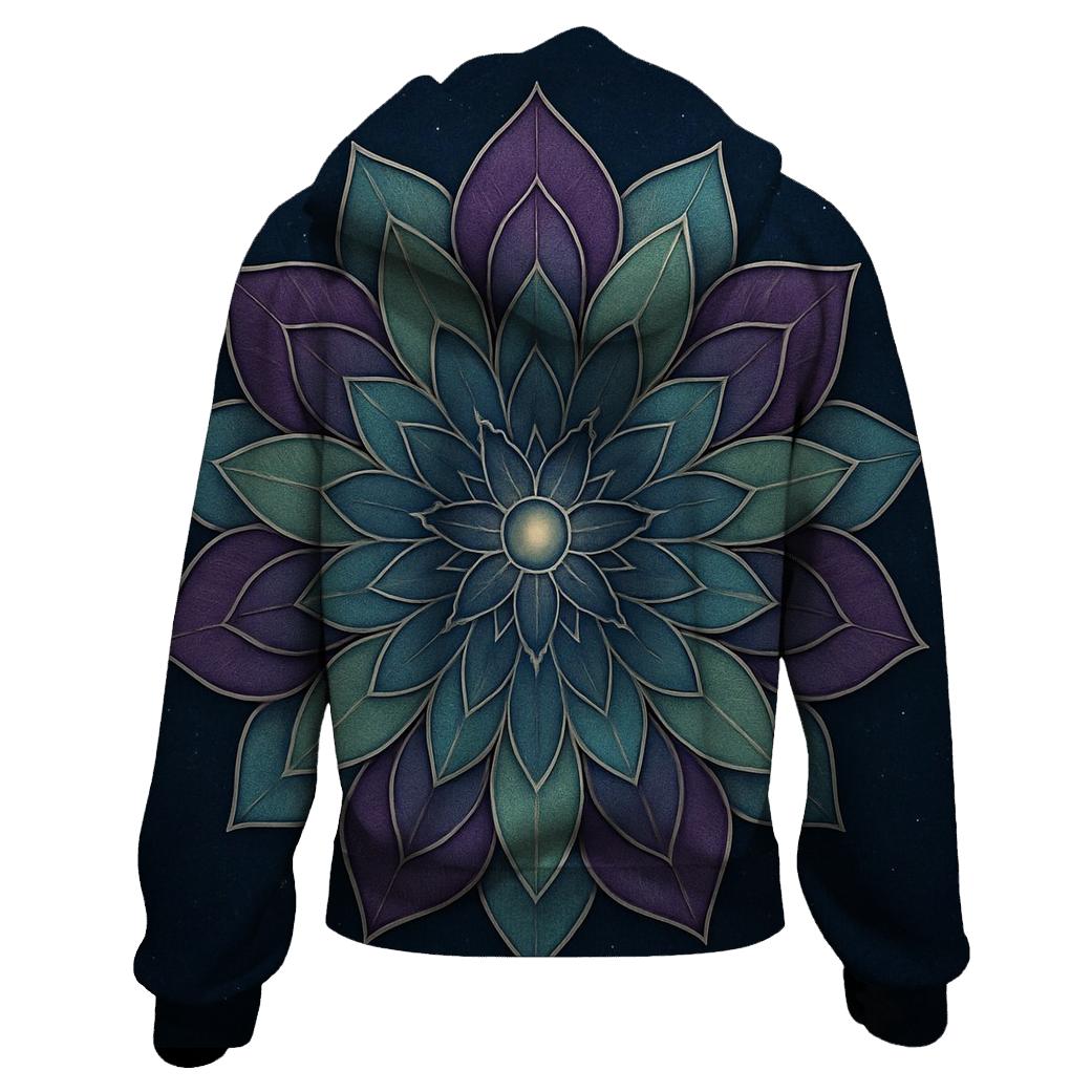Night Garden Mandala Bloom pullover hoodies