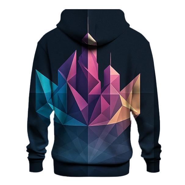 Prismatic Origami City Mirage hoodies fashion