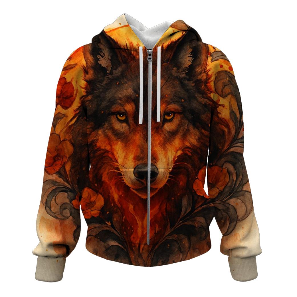 Ember Bloom Alpha Wolf hoodie designs
