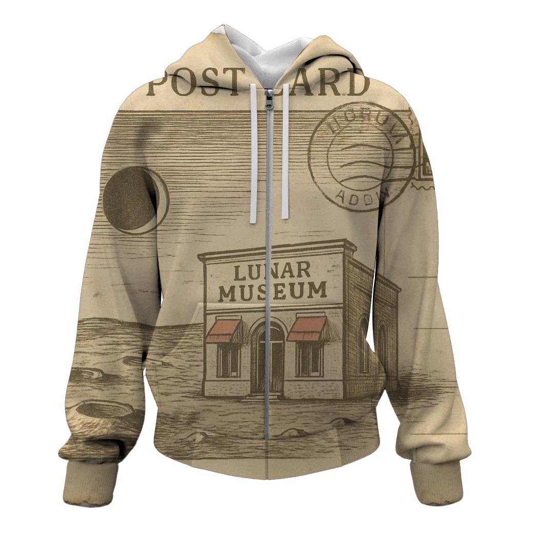 Sepia Postcard From The Moon Museum hoodies fashion