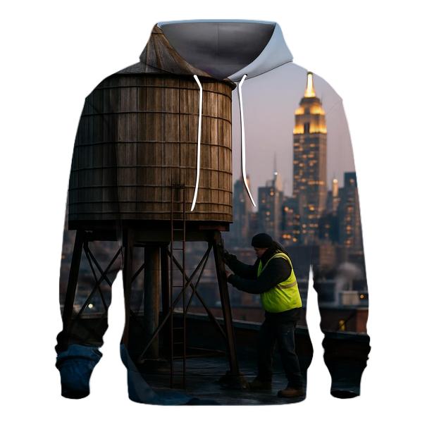 Rooftop Water Tower Dawn Over Midtown pullover hoodies