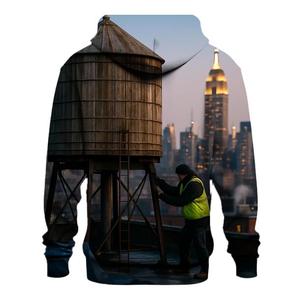 Rooftop Water Tower Dawn Over Midtown pullover hoodies