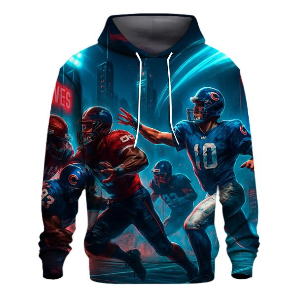 Neon Skyline Scrimmage Braves Versus Cubs pullover hoodies