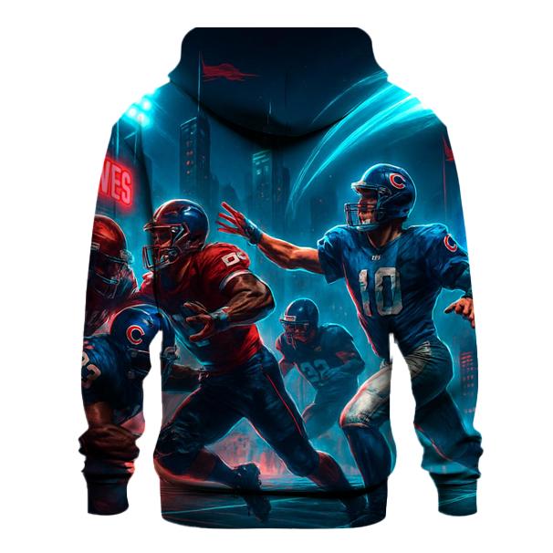 Neon Skyline Scrimmage Braves Versus Cubs pullover hoodies