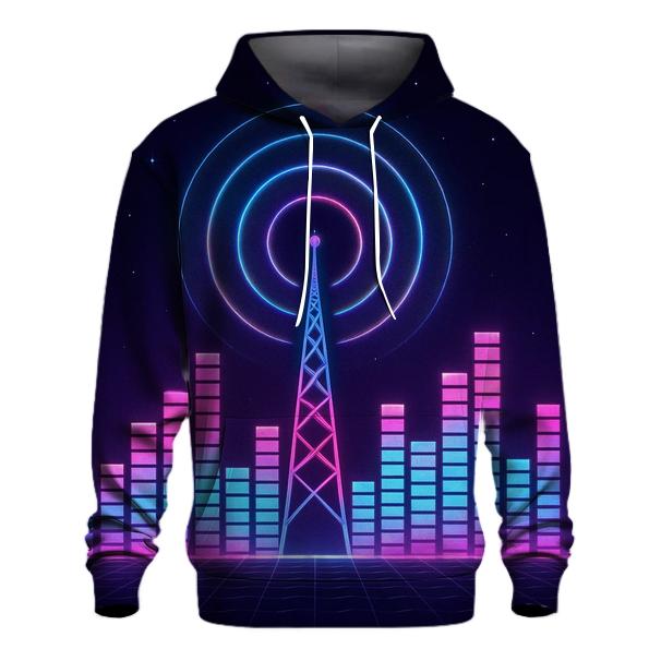 Neon Radio Skyline heavyweight hoodies