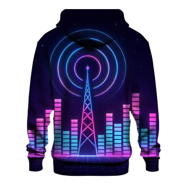 Neon Radio Skyline heavyweight hoodies