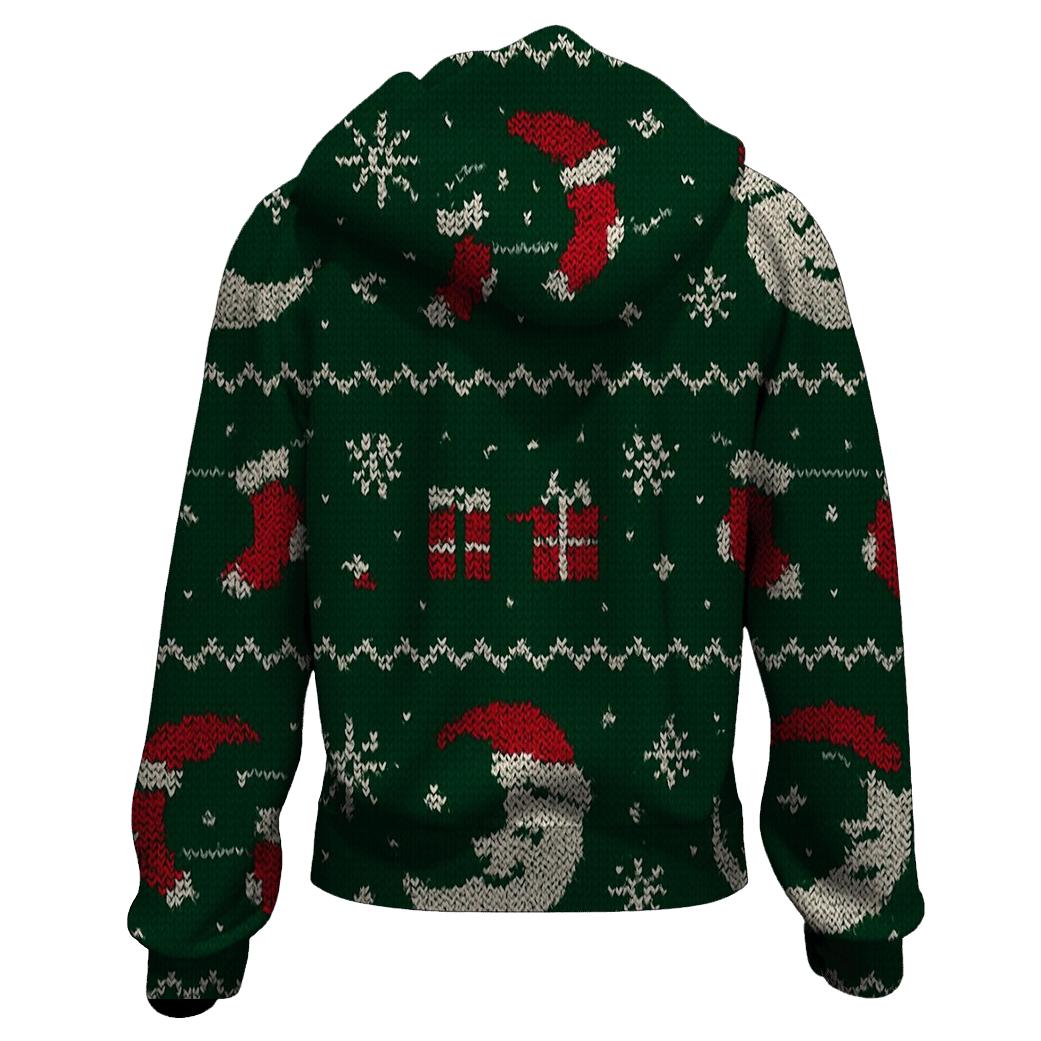 Moon Phase Stocking Garland Pattern heavyweight hoodies