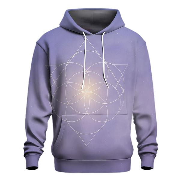 Luminous Breath Geometry pullover hoodies