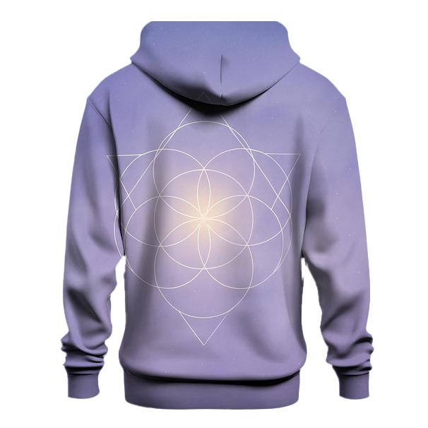 Luminous Breath Geometry pullover hoodies