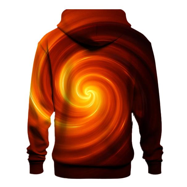 Molten Amber Vortex Gradient zip-up hoodies
