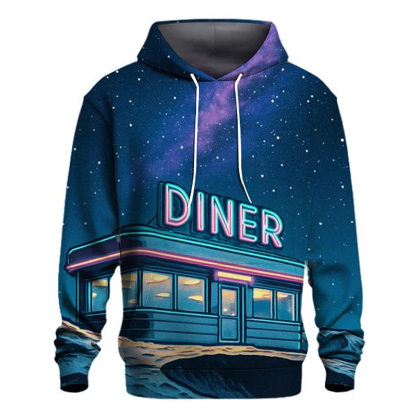 Neon Diner On The Moon designer hoodies