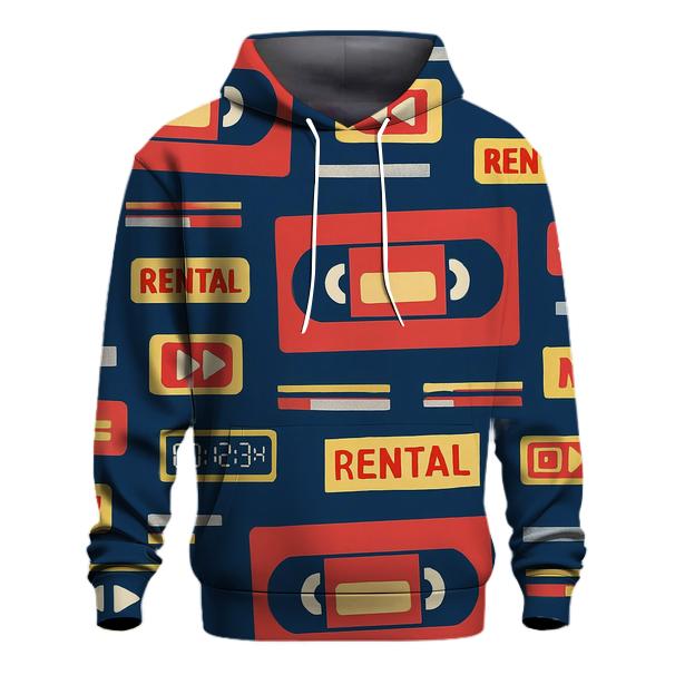 VHS Rental Sticker Collage graphic hoodies