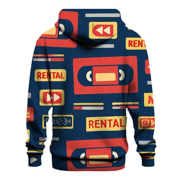 VHS Rental Sticker Collage graphic hoodies