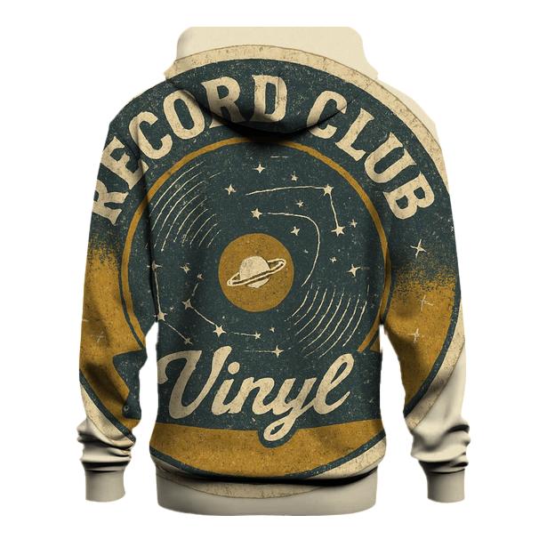 Retro Vinyl Record Astronomy Club Badge embroidered hoodies