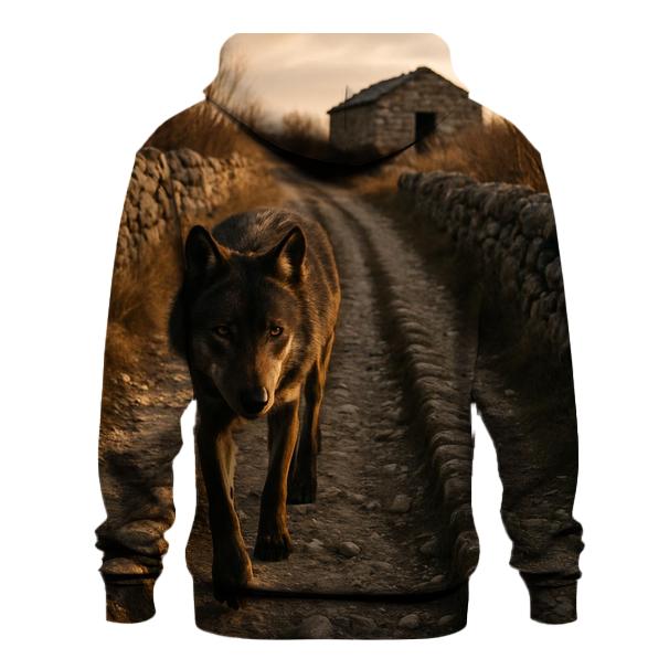 Apennine Wolf On Transhumance Stone Track graphic hoodies