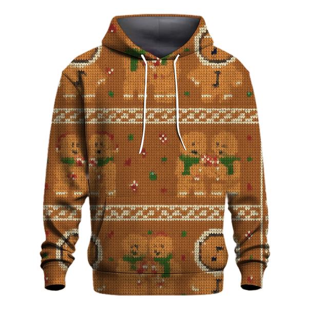 Gingerbread Space Helmet Carolers Pattern printed hoodies