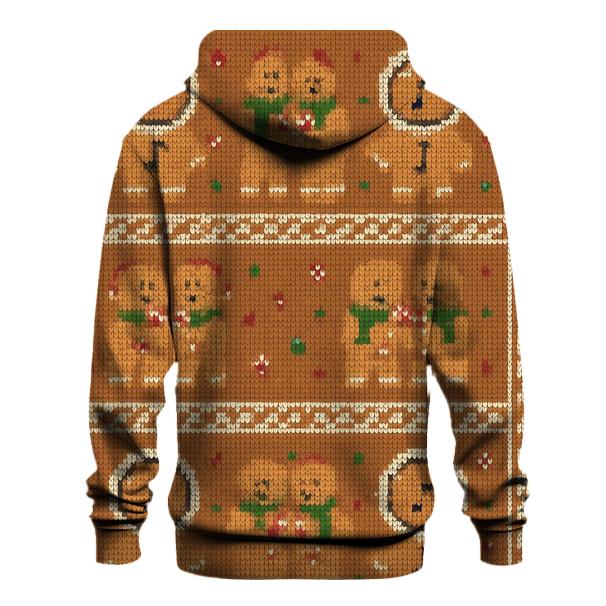 Gingerbread Space Helmet Carolers Pattern printed hoodies