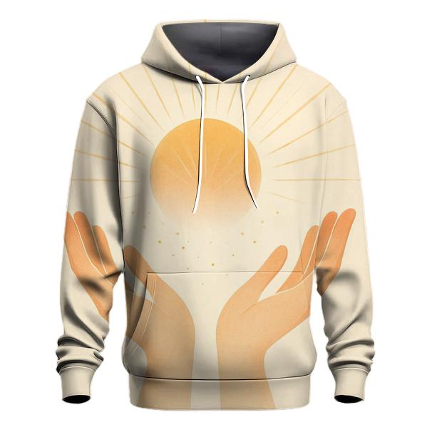 Open Hands Of Dawn Light lightweight hoodies