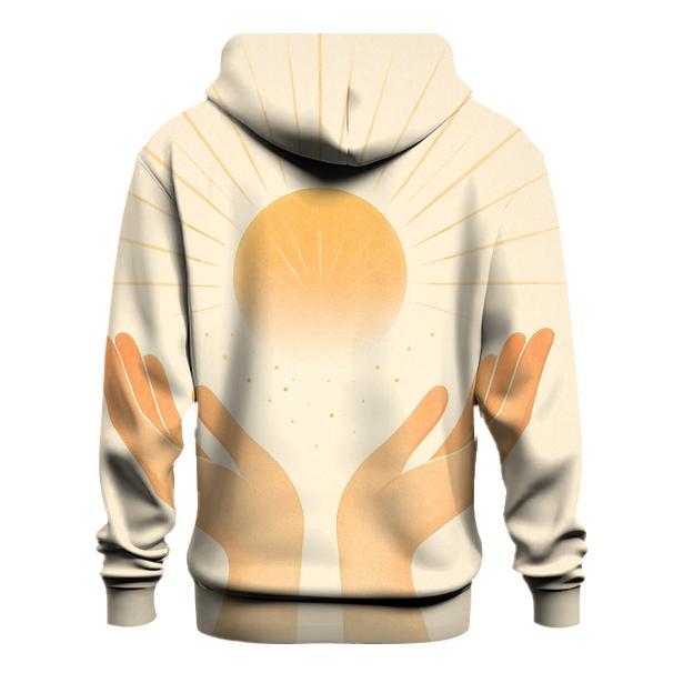 Open Hands Of Dawn Light lightweight hoodies