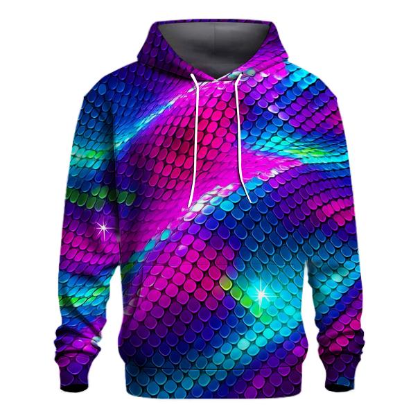 Electric Sequin Aurora Grid pullover hoodies