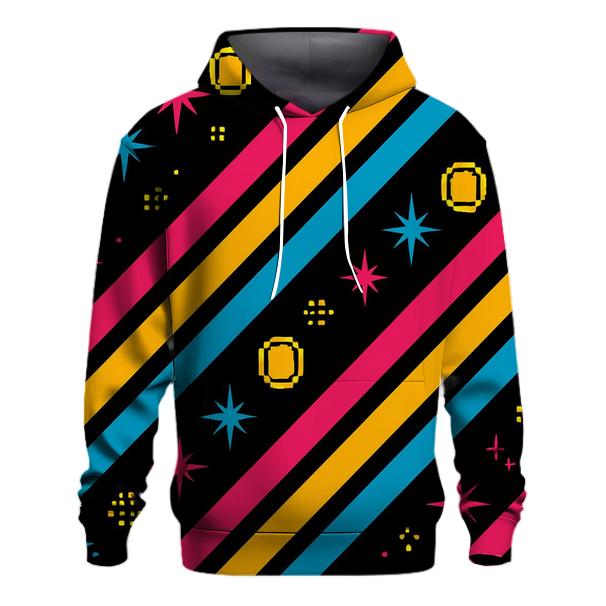 Arcade Cabinet Side Art Stripes lightweight hoodies