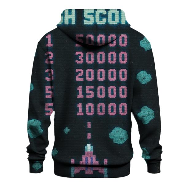 Aged Arcade Starfighter Score Screen zip-up hoodies