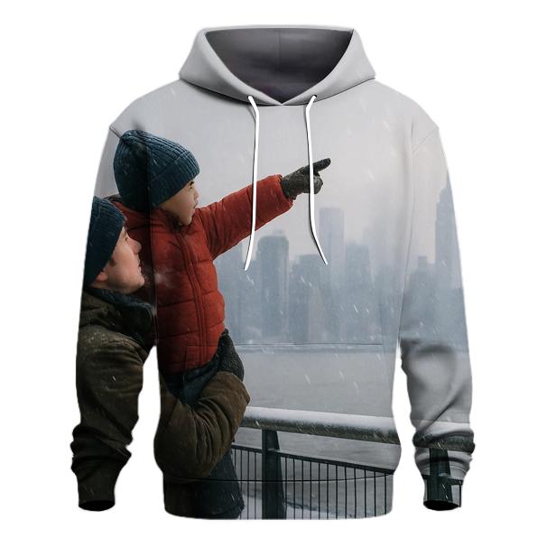 January Snowfall From Riverside Park South Over Hudson lightweight hoodies