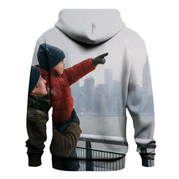 January Snowfall From Riverside Park South Over Hudson lightweight hoodies