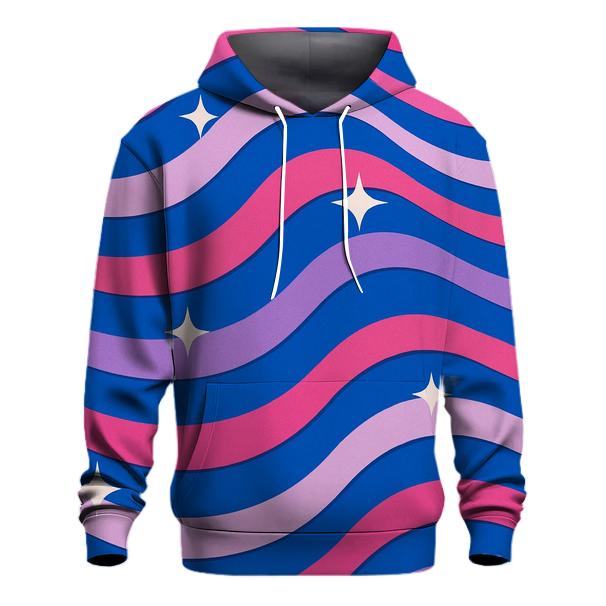 Roller Rink Neon Floor Waves graphic hoodies