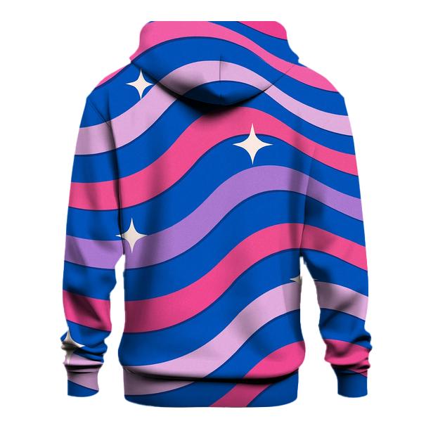 Roller Rink Neon Floor Waves graphic hoodies