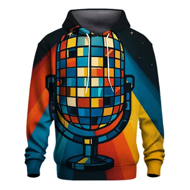 Disco Prism Microphone graphic hoodies