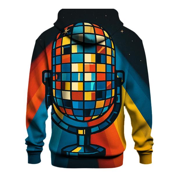 Disco Prism Microphone graphic hoodies