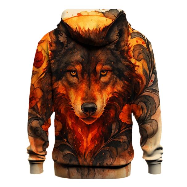 Ember Bloom Alpha Wolf designer hoodies