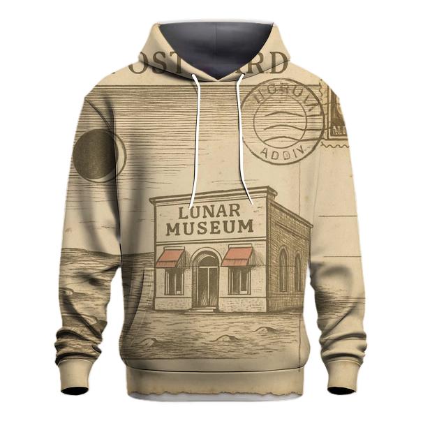 Sepia Postcard From The Moon Museum hoodie designs
